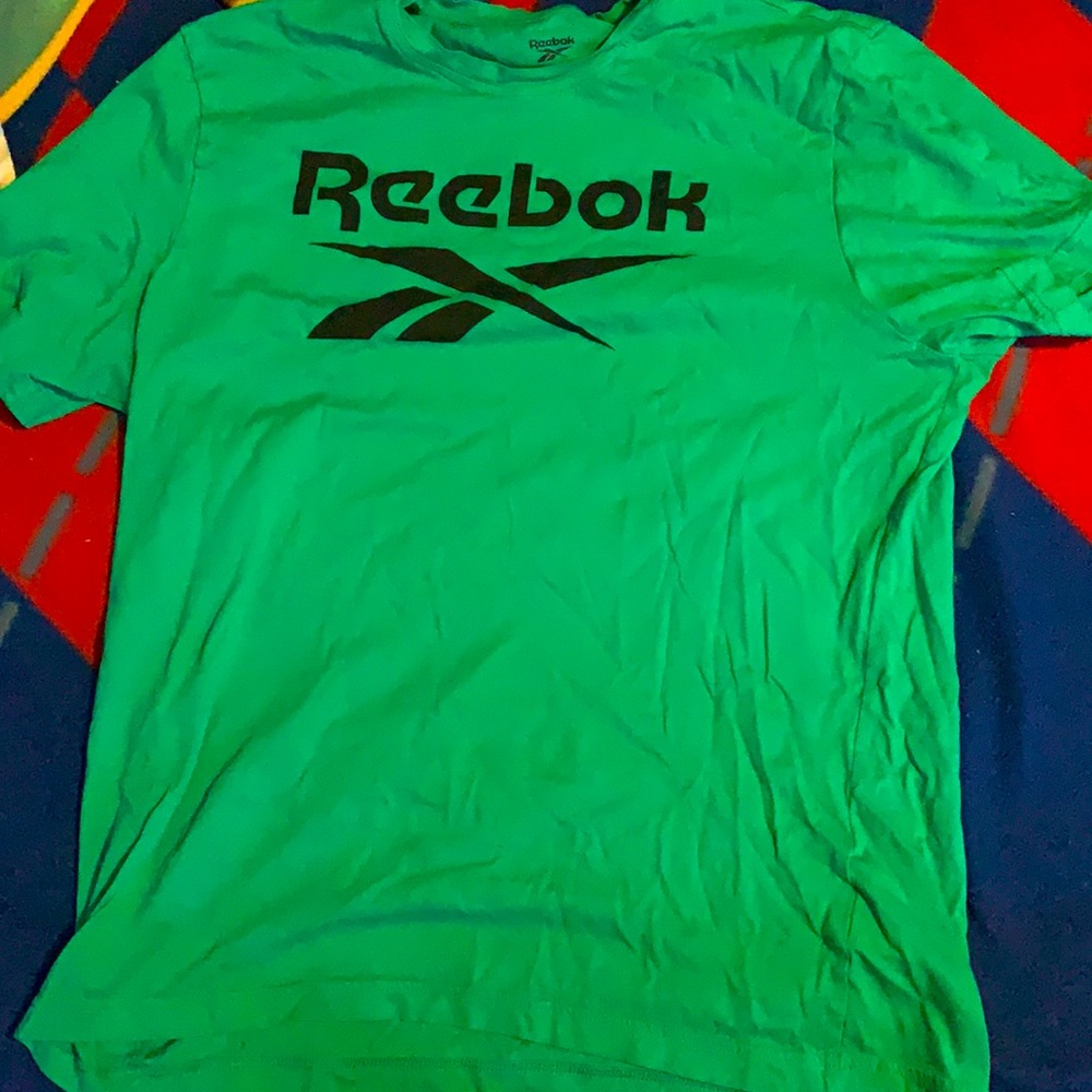 Green Reebok tee shirt